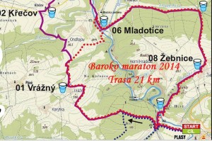 Baroko maraton 2014 - mapa