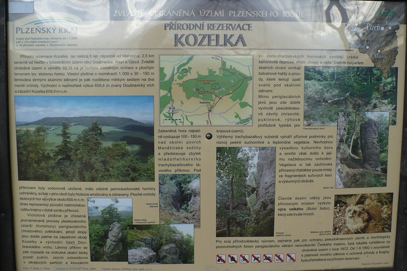 Kozelka cedule