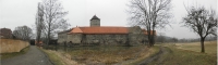 Panorama Hrad Švihov s vodním příkopem